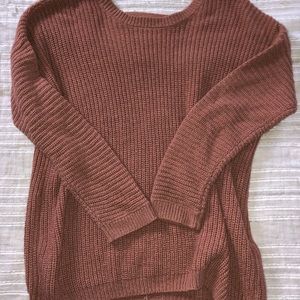 Rust Cut-Out Sweater